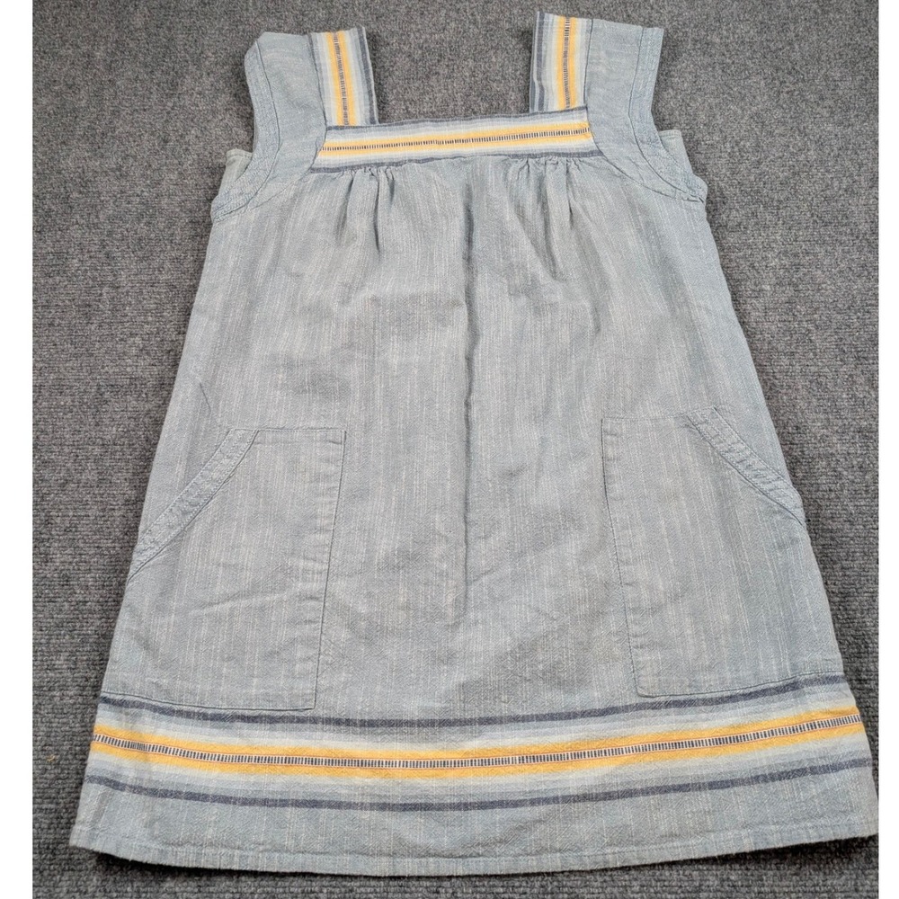 Faherty Mini Dress XL Light Blue Striped Cotton Sleeveless Beachy Coastal